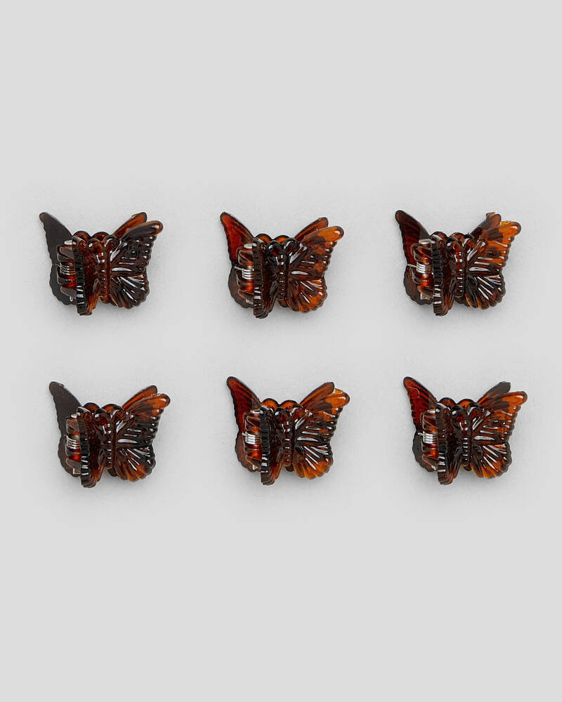 Karyn In LA Tort Butterfly Hair Clip Pack for Womens