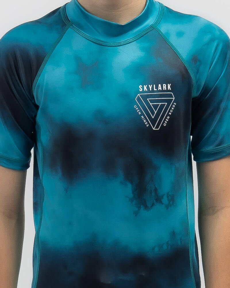 Skylark Boys' Surfaced Short Sleeve Rash Vest for Mens