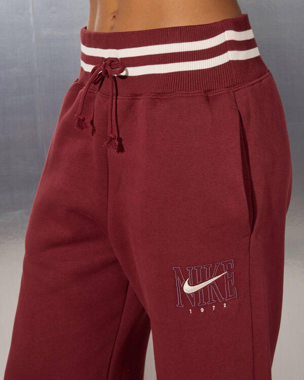 Nike Phoenix High-Waisted Wide Leg Graphic Track Pants for Womens
