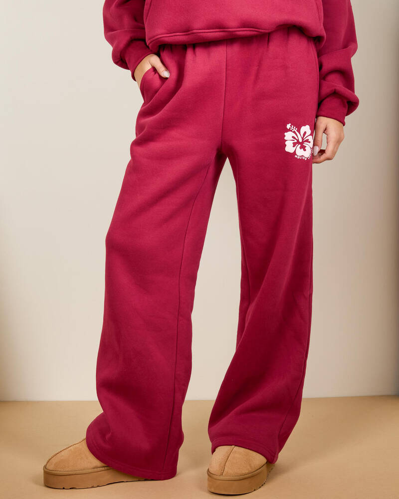 Malibu Lounge Hibiscus Track Pants for Womens