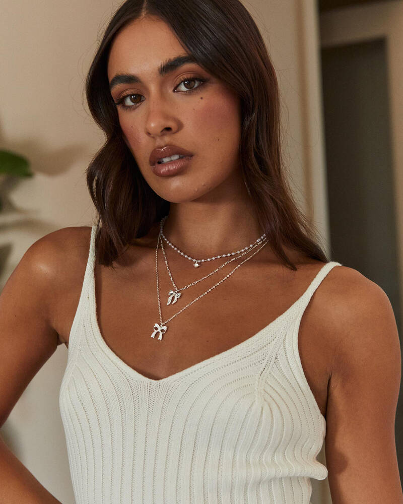 Karyn In LA Darling Bow Necklace Pack for Womens