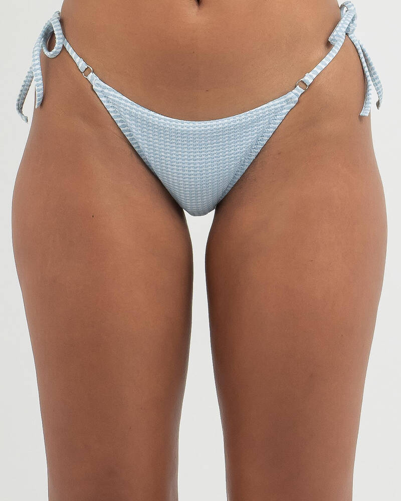 Rhythm Maisy Check Tie Side Itsy Bikini Bottom for Womens