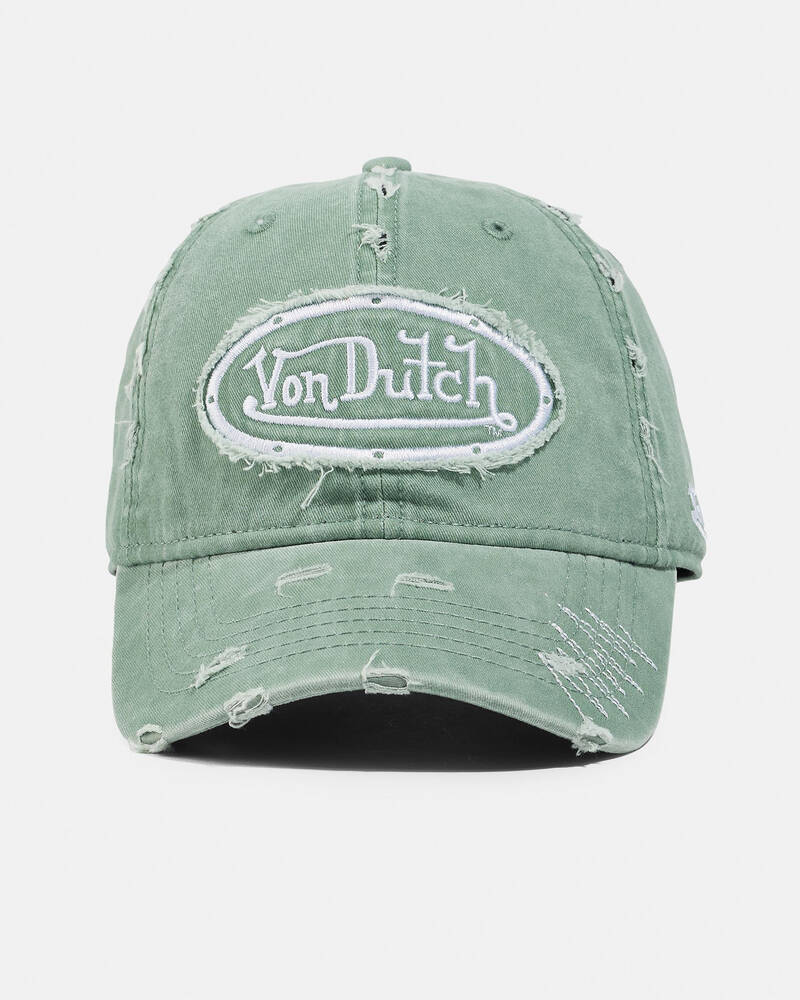 Von Dutch Distressed Zigzag Dad Cap for Mens