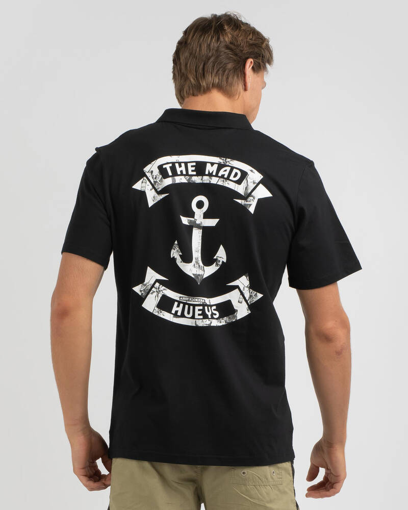 The Mad Hueys Smoking Anchor Polo Shirt for Mens