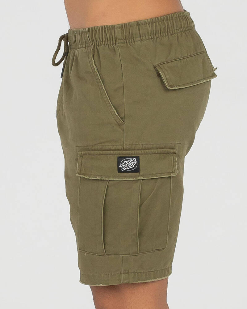 Santa Cruz Battalion Elasticated Cargo Shorts for Mens