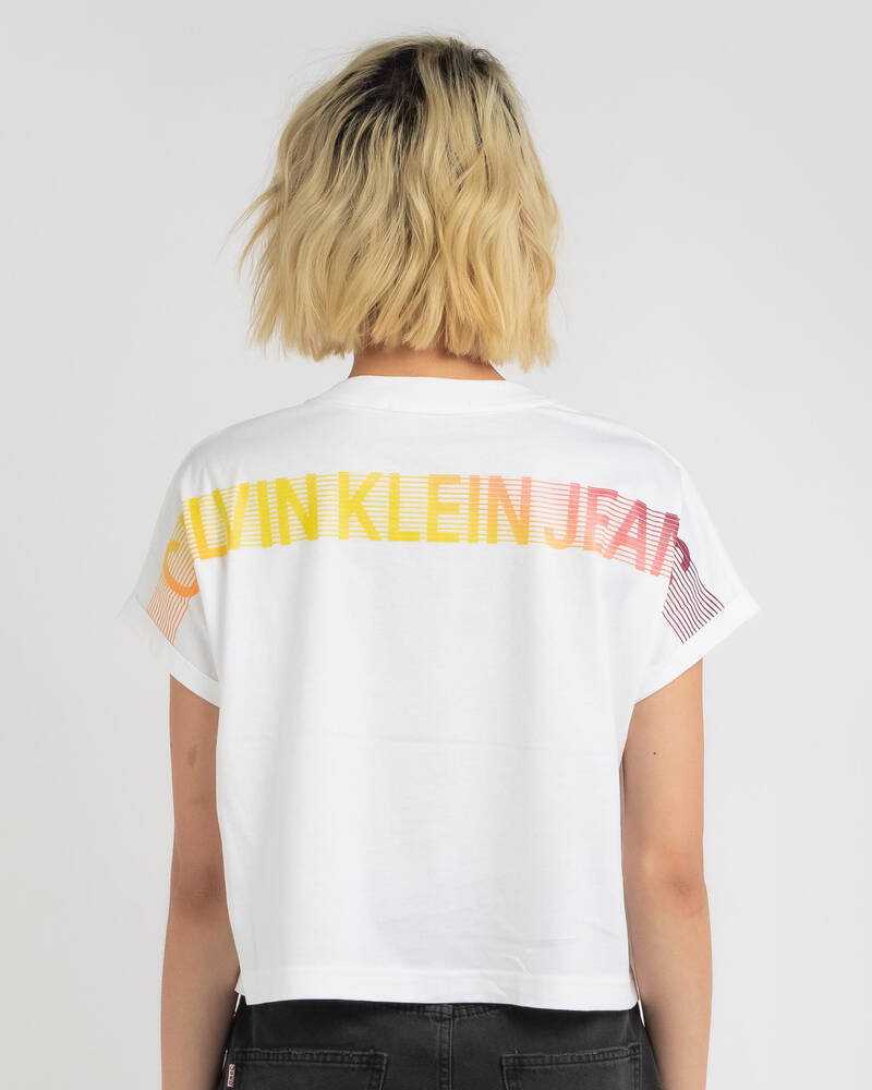 Calvin Klein Degrade Back Logo T-Shirt for Womens