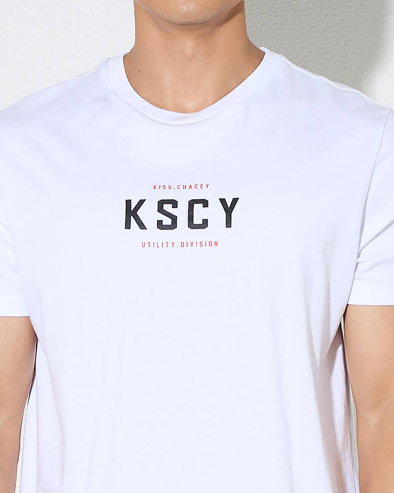 Kiss Chacey Stamp Dual Curved T-Shirt for Mens