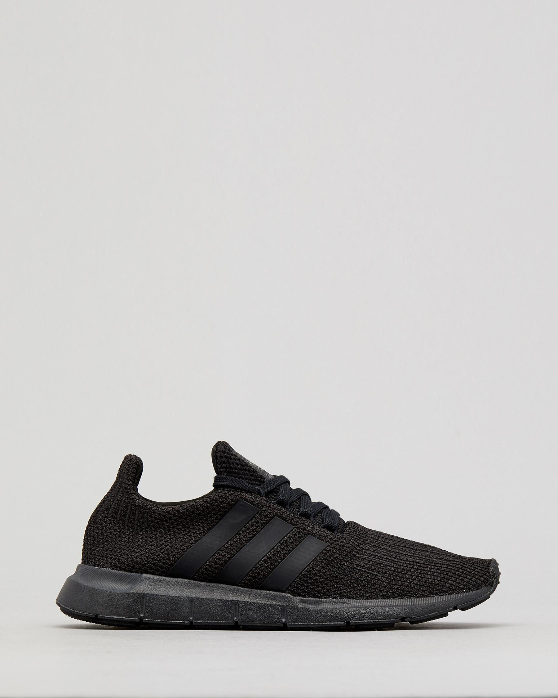 Adidas Swift Run Shoes In Core Black 