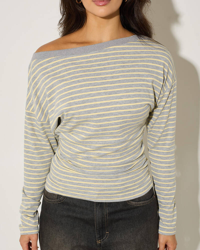 Mooloola Val Stripe Longsleeve Top for Womens