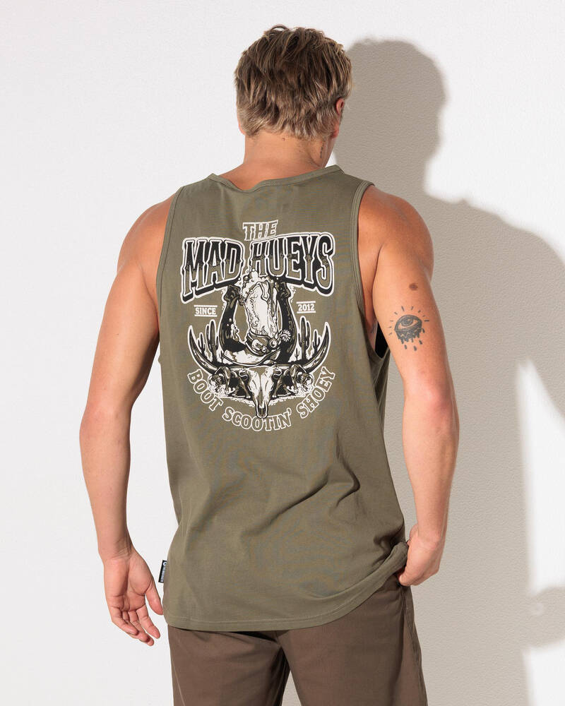 The Mad Hueys Scootin Shoey Singlet Tank for Mens