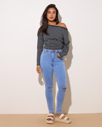 DESU Willow Ripped Jeggings for Womens image number null