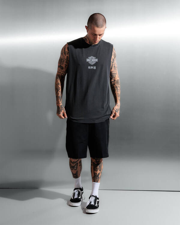 Kiss Chacey Harley-Davidson Idle Relaxed Muscle Tank for Mens