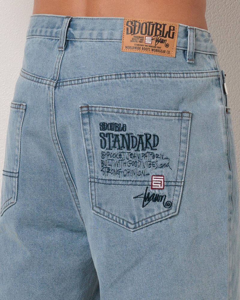 S-Double Embroidered 5 Pocket Shorts for Mens