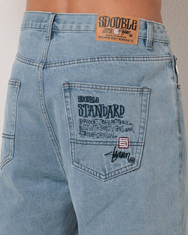 S-Double Embroidered 5 Pocket Shorts for Mens
