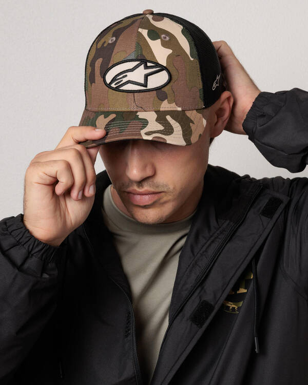 Oblique Camo Trucker Cap
