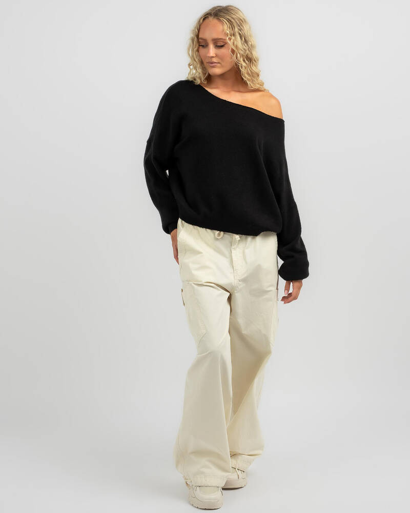 Ava And Ever Fromey Off Shoulder Knit Jumper for Womens