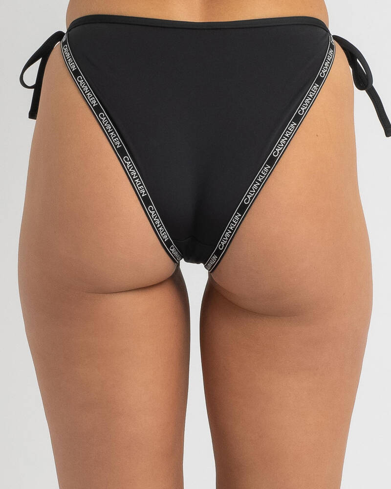 Calvin Klein Core Logo Cheeky Tie Side Bikini Bottom for Womens