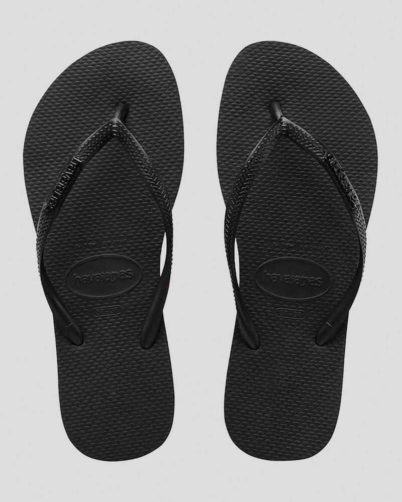 Havaianas Slim Metal Logo Rock Thongs for Womens