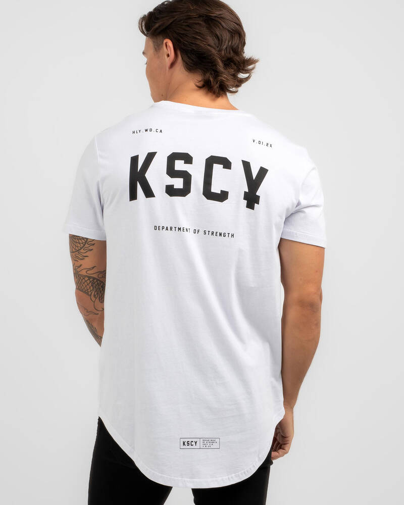 Shop Kiss Chacey Empire Dual Curved T-Shirt In Optical White - Fast Shipping & Easy Returns 