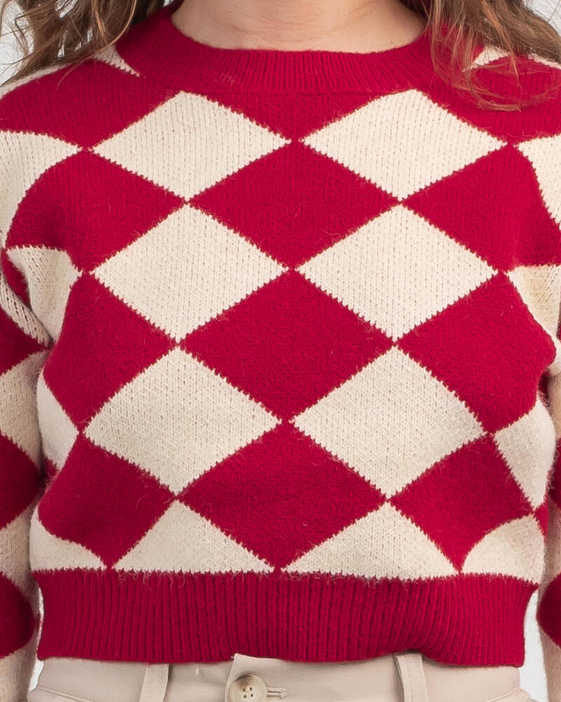 Pink Diamond Top Of The Class Knit Jumper for Womens