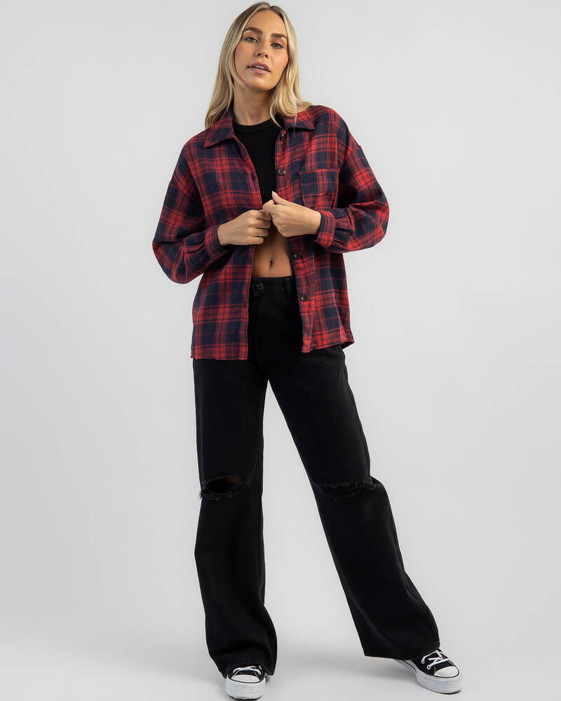 Ava And Ever Whistler Flannel Long Sleeve Shirt for Womens