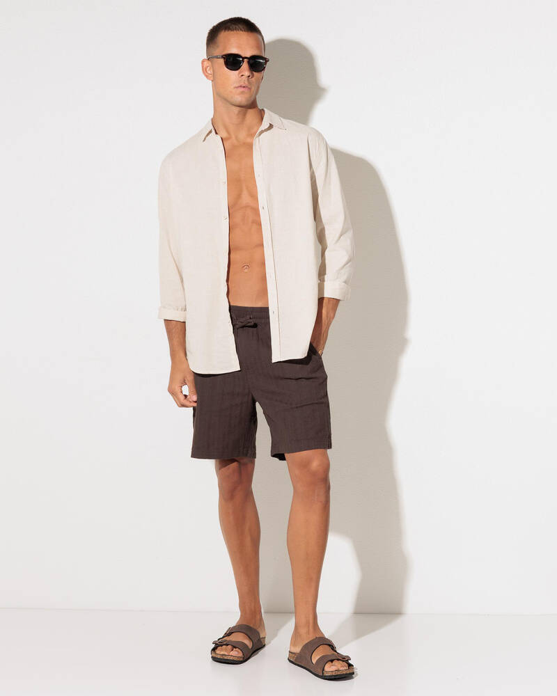 Skylark Sea Breeze Elastic Waist Shorts for Mens