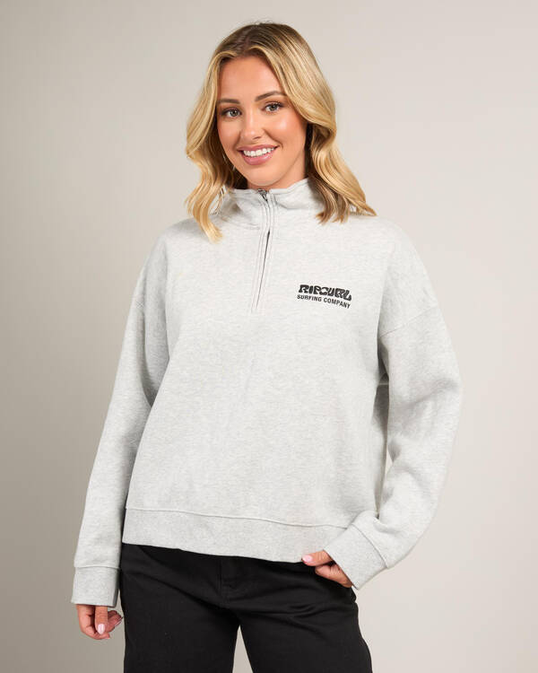Rip Curl Surf Puff 1/4 Zip Sweatshirt for Womens