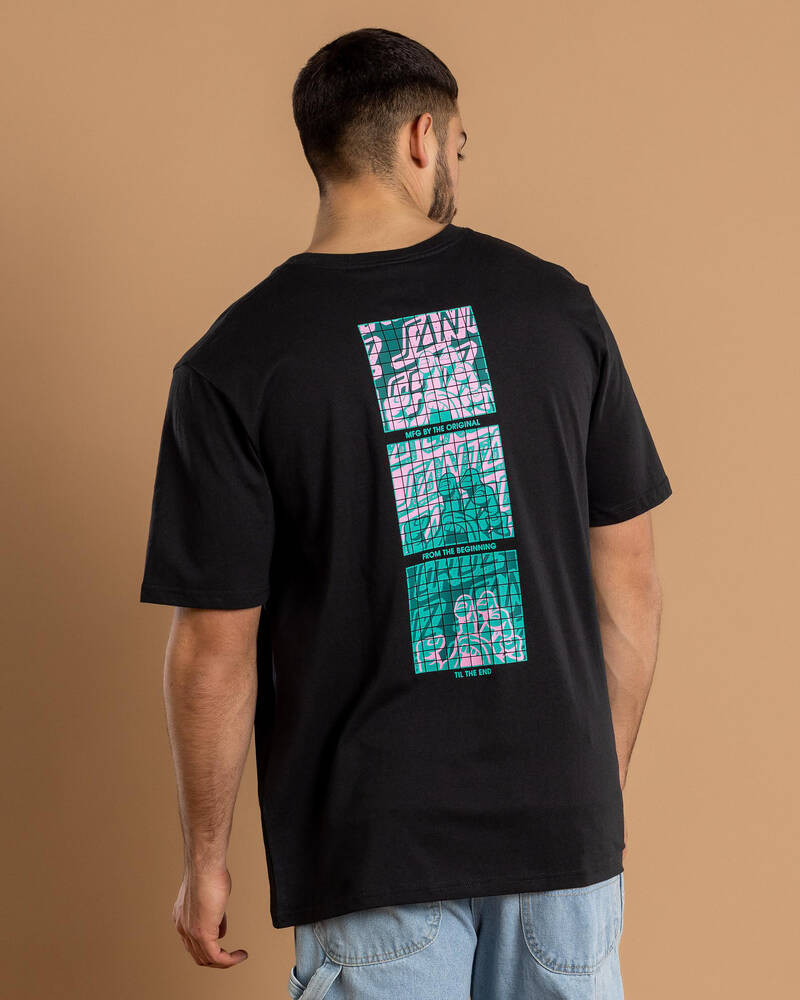 Santa Cruz Stacked Handled Strip T-Shirt for Mens