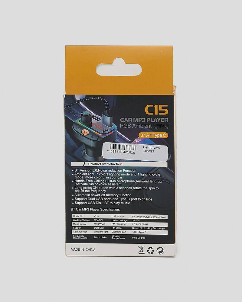 Get It Now Car MP3 Player for Unisex