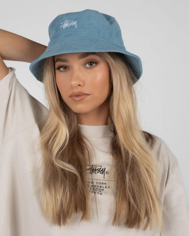 Stussy Graffiti Cord Bucket Hat for Womens