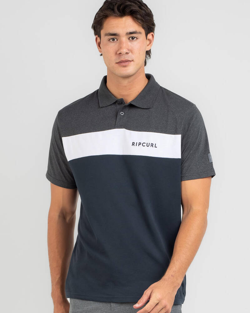 Shop Rip Curl Undertow Panel Polo Shirt In Dark Navy Fast Shipping