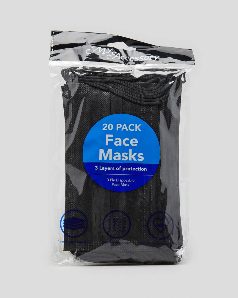 Get It Now Face Mask 3 Ply Disposable 20 Pack for Unisex
