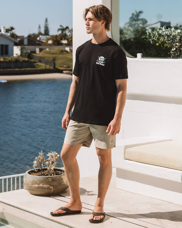 The Mad Hueys Skull Anchor Volley Shorts for Mens