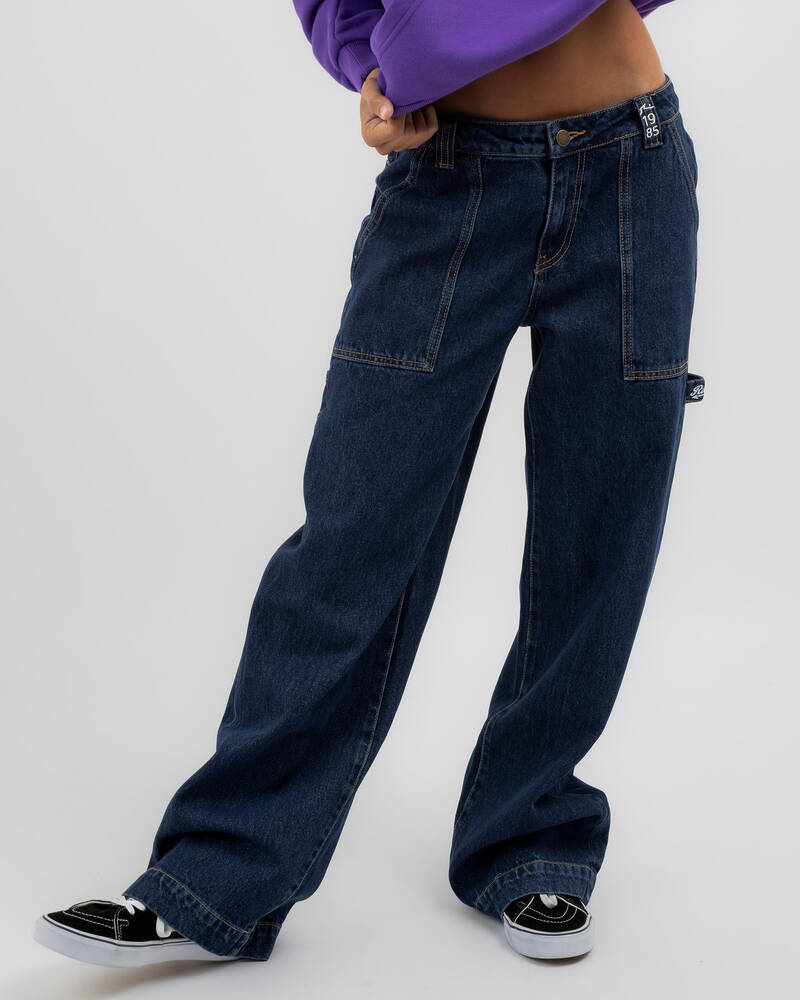 Rusty Billie Low Wide Denim Carpenter Jeans for Womens