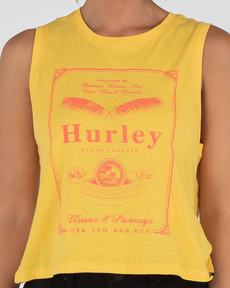 Hurley Cervesa Biker Tank Top for Womens