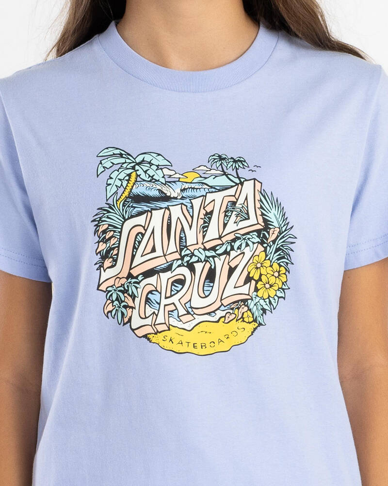 Santa Cruz Girl's Aloha Dot Front T-shirt for Womens