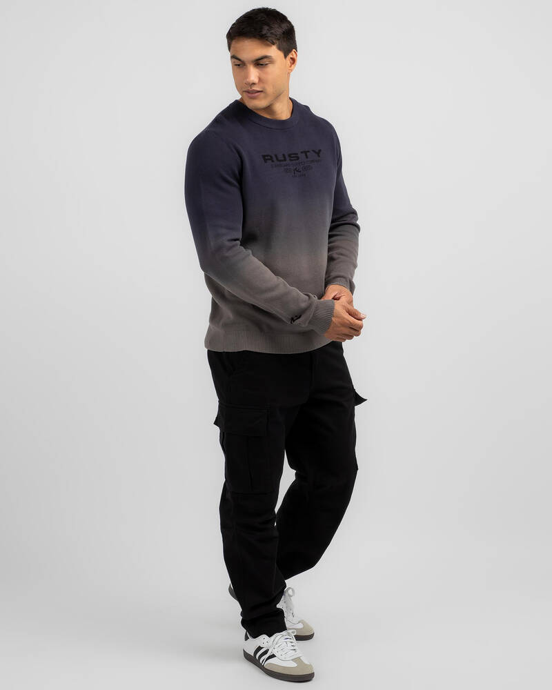 Rusty Gradient Ho-Stack Crew Knit for Mens
