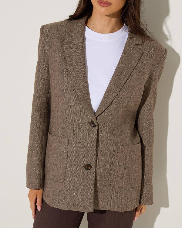 Rhythm Herringbone Blazer for Womens
