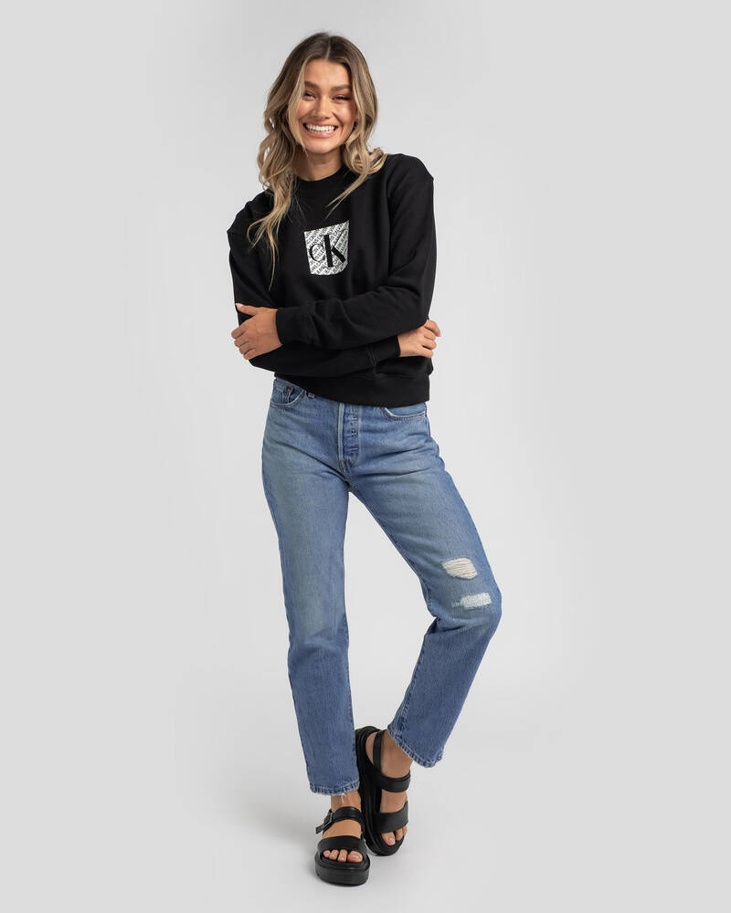 Calvin Klein Hologram Logo Sweatshirt for Womens