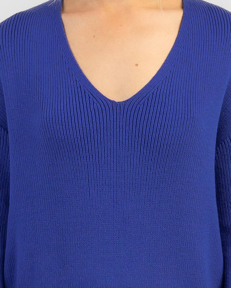 Ava And Ever Georgia State V Neck Knit Jumper for Womens