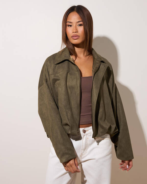 Ava And Ever London Faux Suede Jacket for Womens