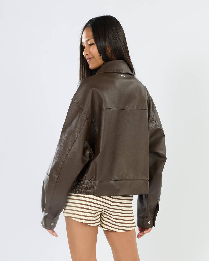 Ava And Ever Girls' Off Duty Faux Leather Jacket for Womens