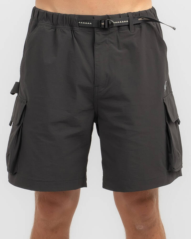 Shop Quiksilver Run Ashore Cargo Shorts In Phantom Fast Shipping