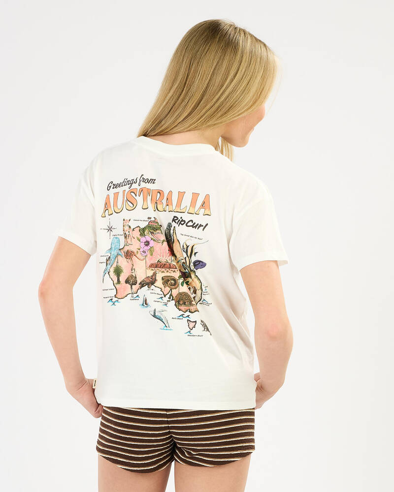 Rip Curl Girls' Greetings From Aus T-Shirt for Womens