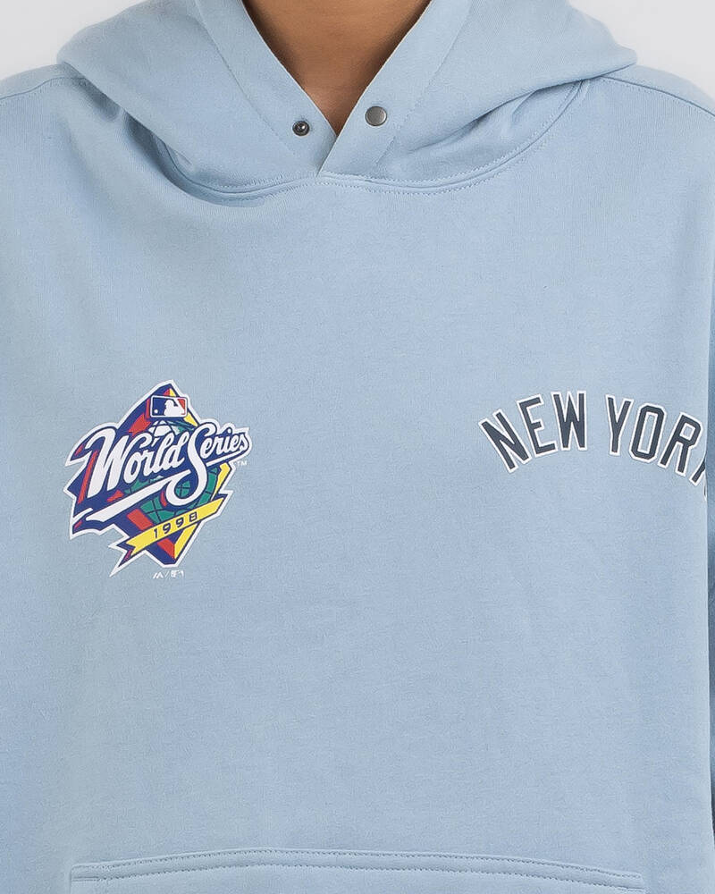 Majestic NY Yankees Vintage Athletic Popper Neck Hoodie for Womens