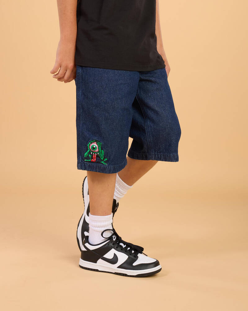 Santa Cruz Boys' Eyegore Denim Shorts for Mens