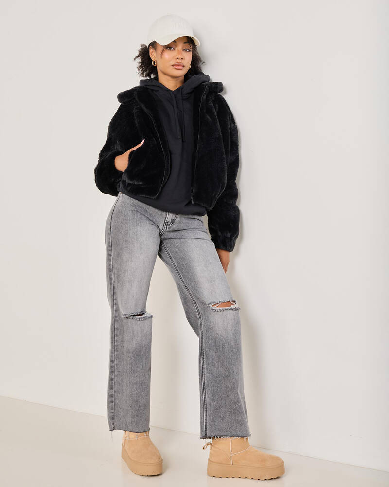 Ava And Ever Kick On Faux Fur Jacket for Womens