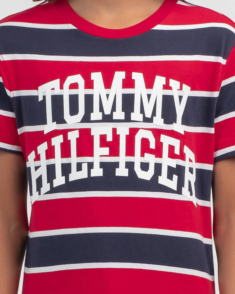 Tommy Hilfiger Boys' Hilfiger Block Stripe T-Shirt for Mens