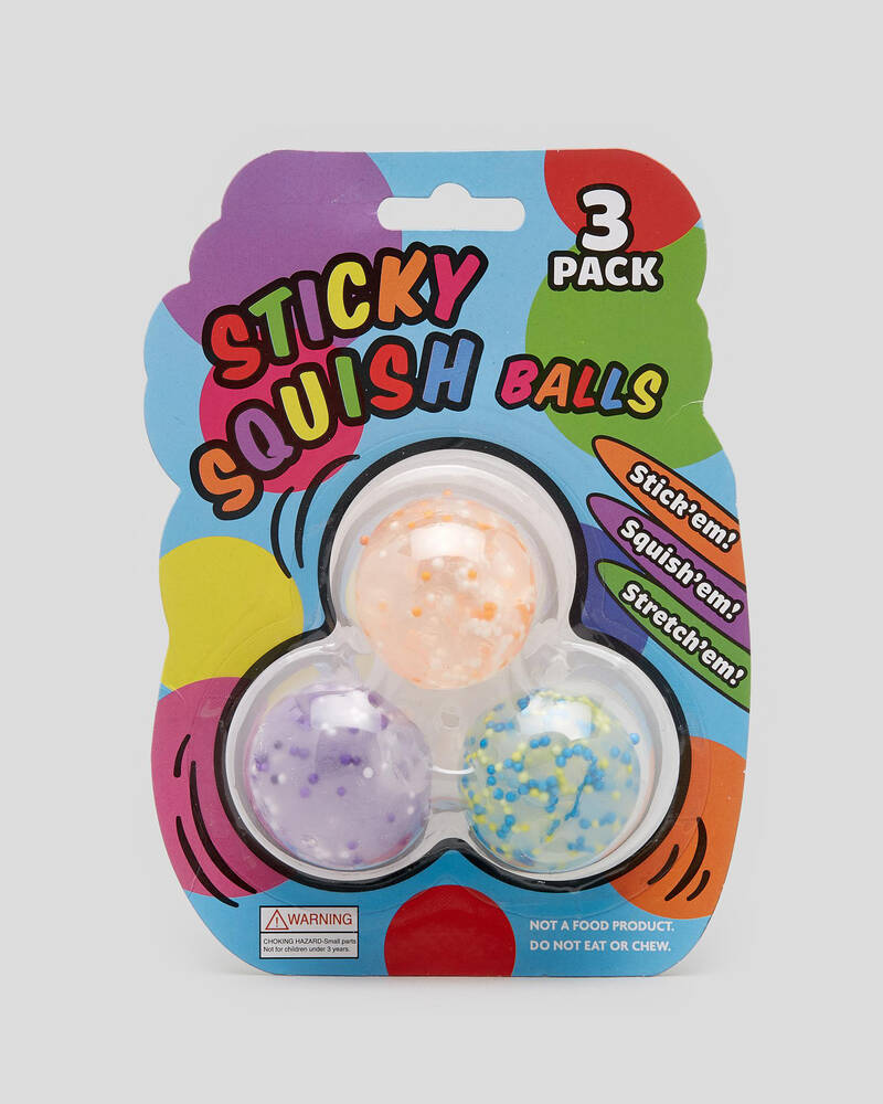 Get It Now Sticky Squish Foam Beads 3 Piece Ball Toy for Unisex