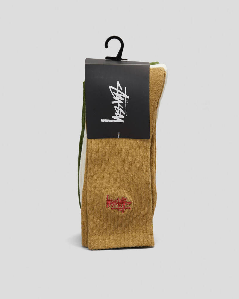 Stussy Graffiti Socks 3 Pack for Mens